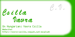 csilla vavra business card